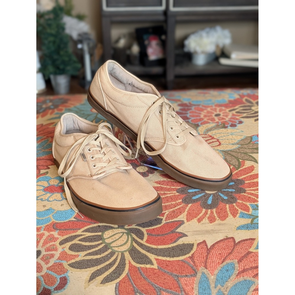 Vans Atwood Men's Size 16 Tan Beige Canvas Gum Sole Skate Shoes Sneakers Street